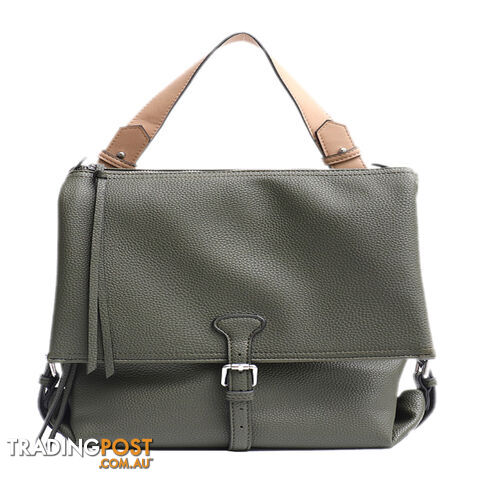 KERRY KHAKI VEGAN LEATHER LADIES HANDBAG