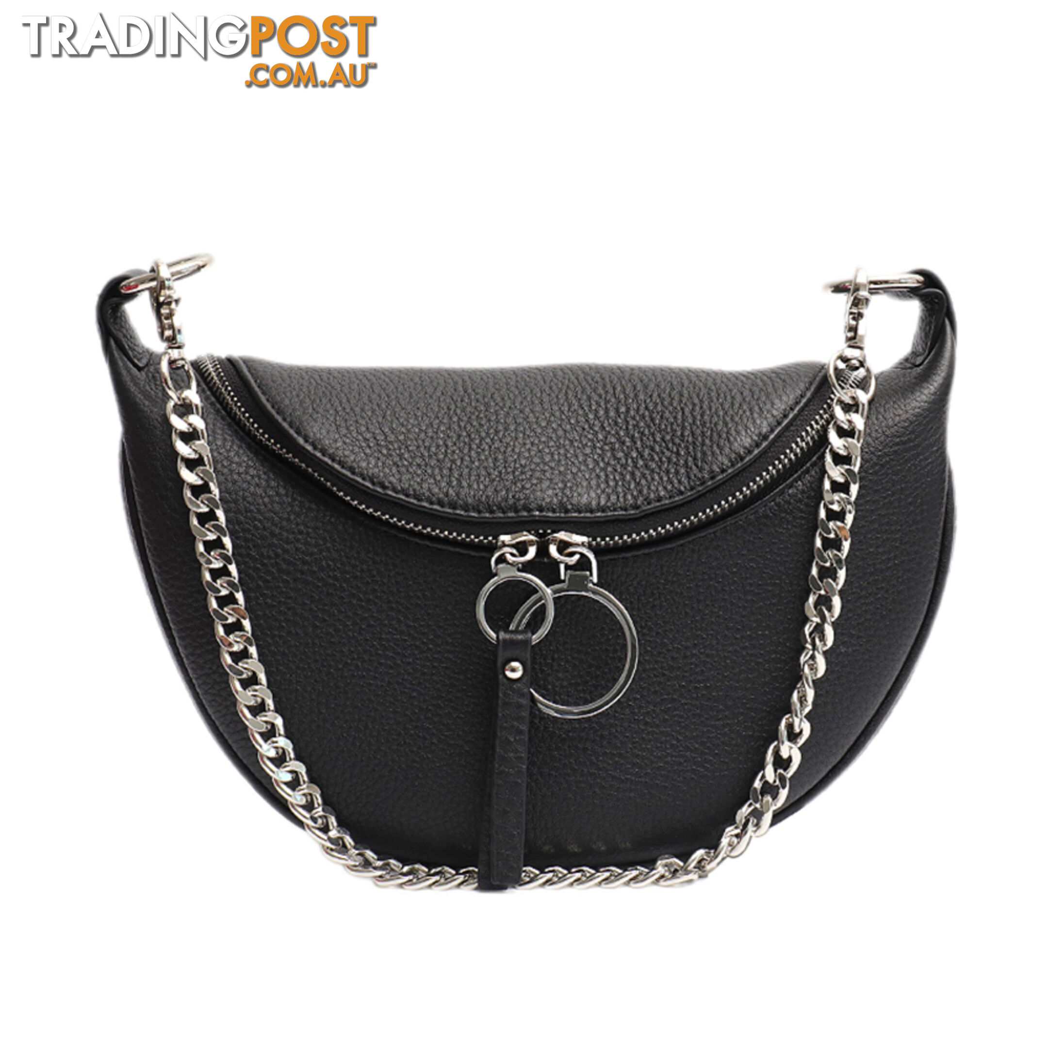 CANDACE BLACK GENUINE LEATHER LADIES HANDBAG