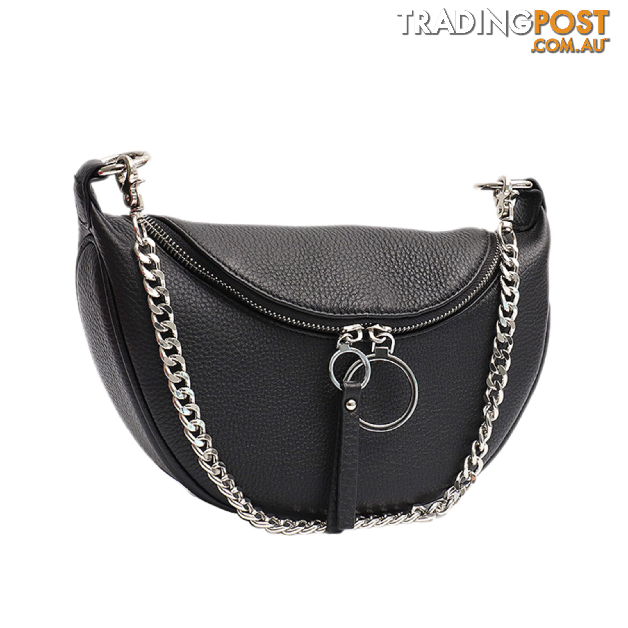 CANDACE BLACK GENUINE LEATHER LADIES HANDBAG