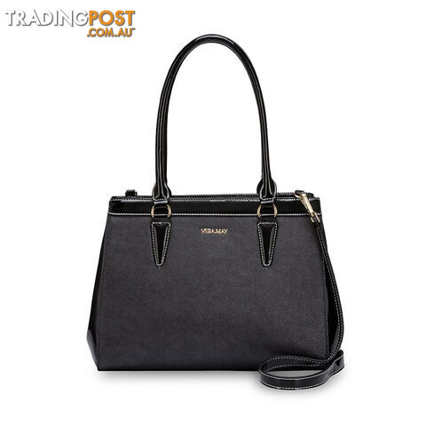 Meredith Black Womens Fashion Work Handbag