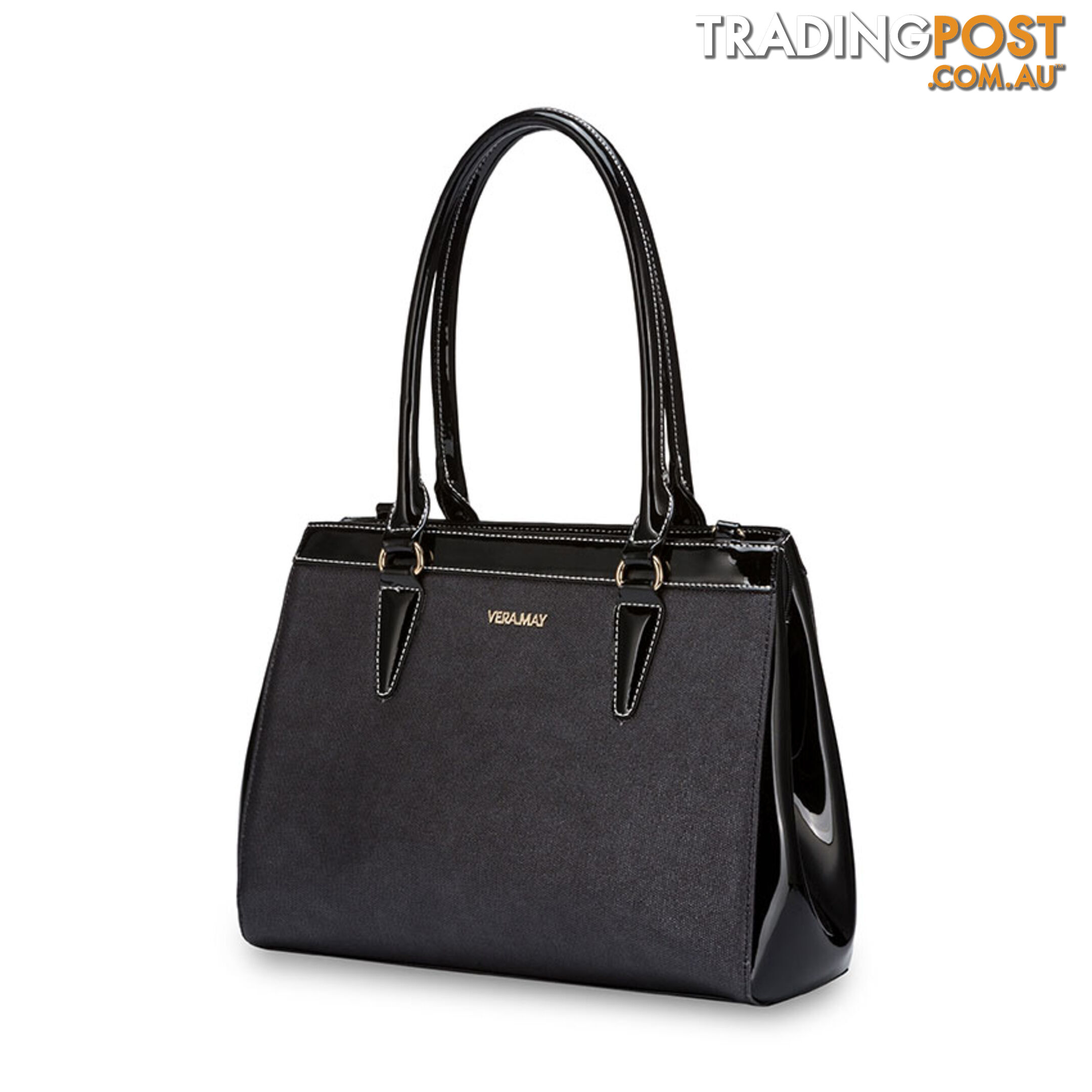 Meredith Black Womens Fashion Work Handbag