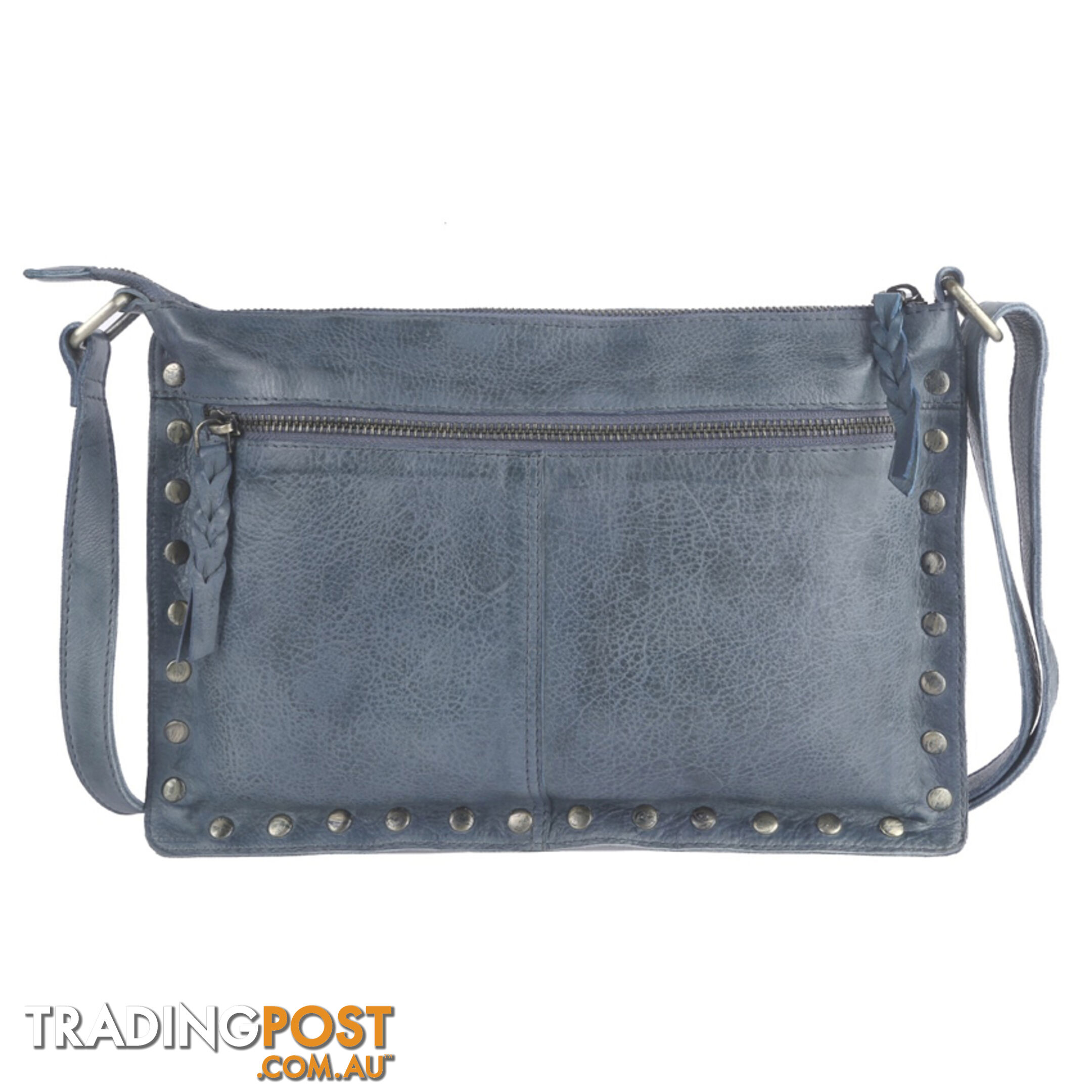 WILD LIGHT BLUE GENUINE LEATHER LADIES HANDBAG