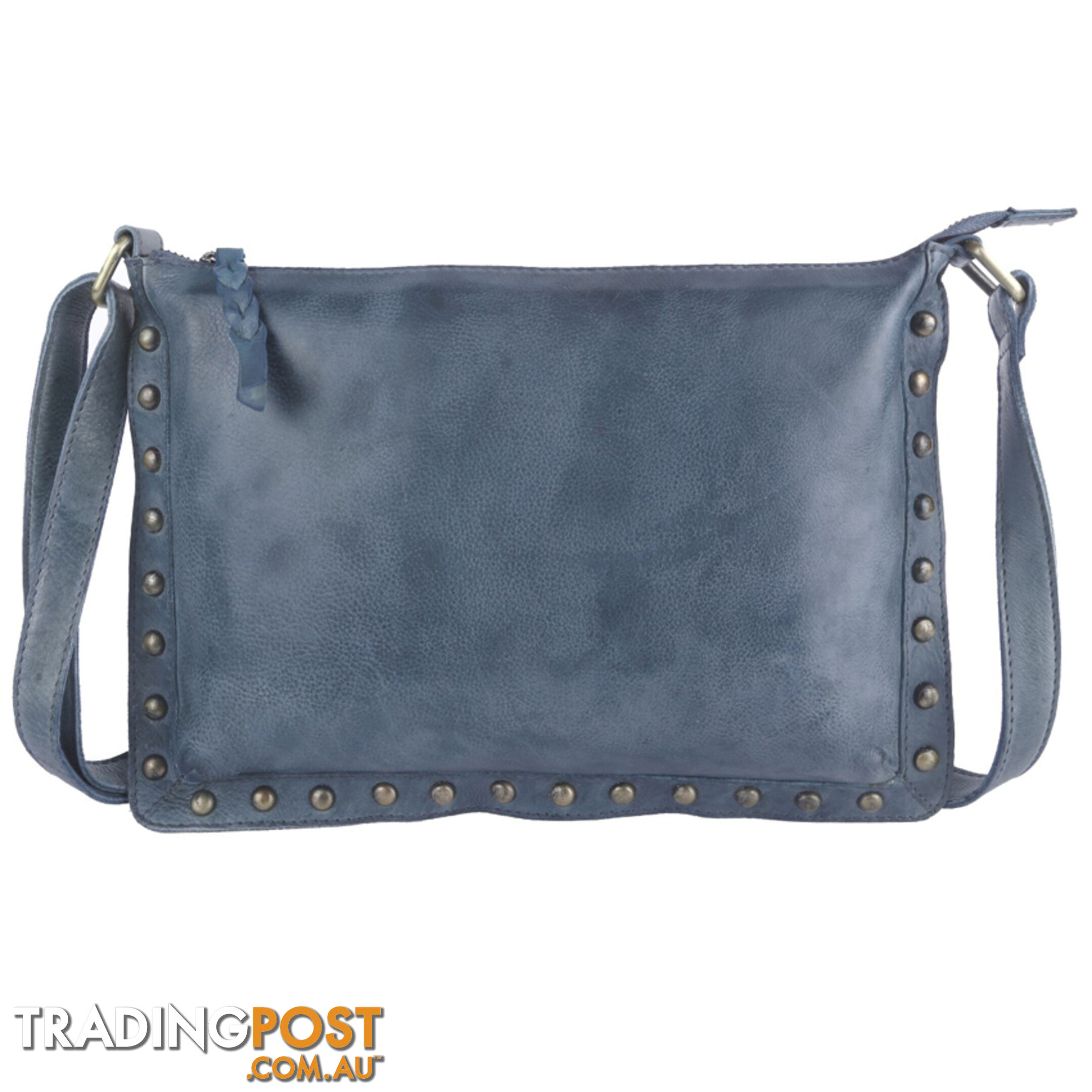 WILD LIGHT BLUE GENUINE LEATHER LADIES HANDBAG