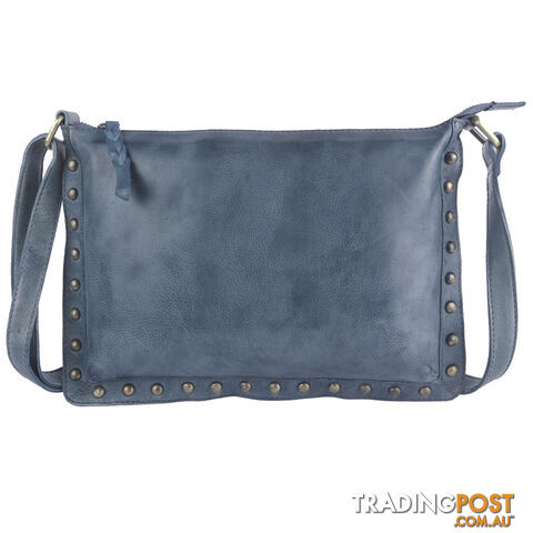 WILD LIGHT BLUE GENUINE LEATHER LADIES HANDBAG