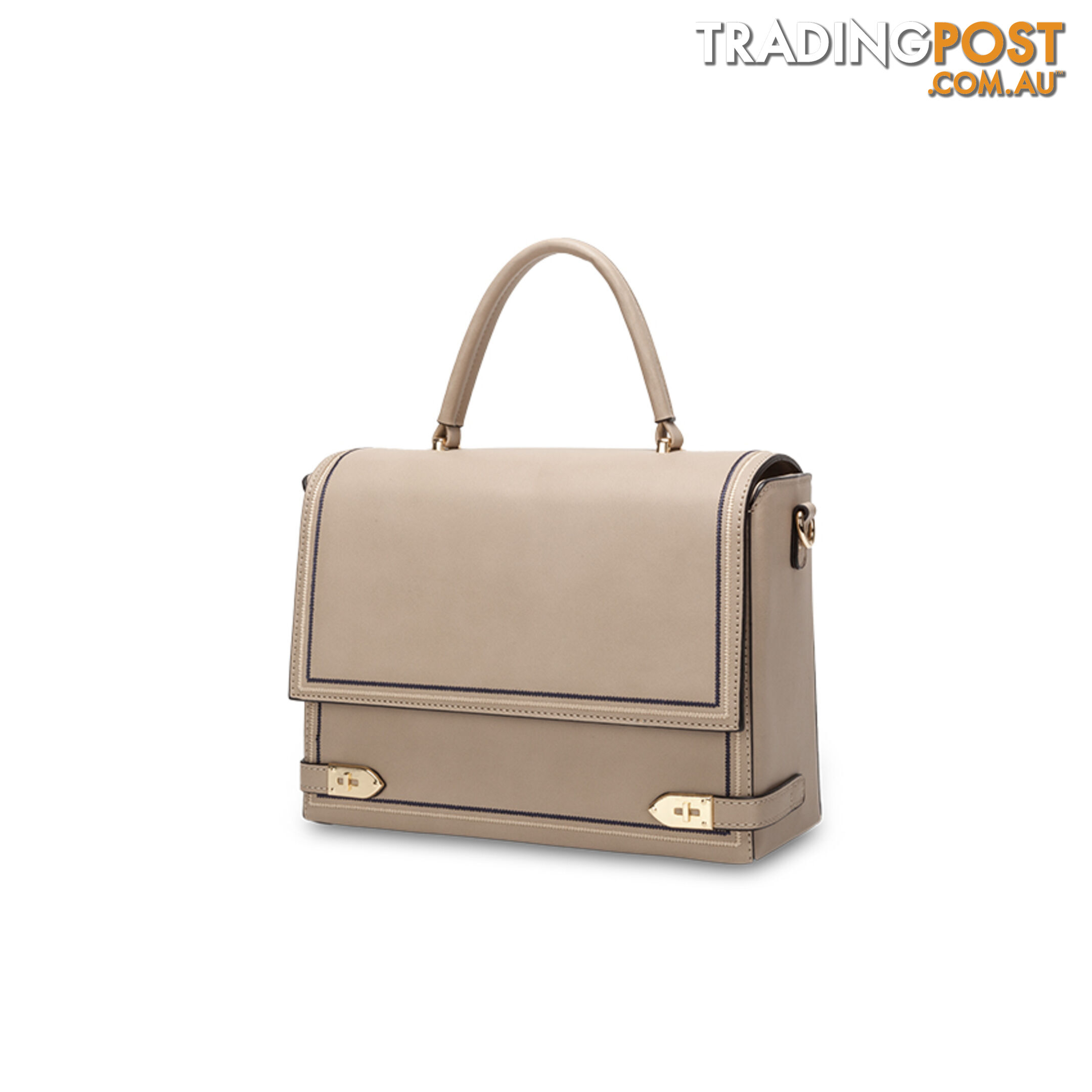 BINA Beige Womens Satchel Everyday  Handbag