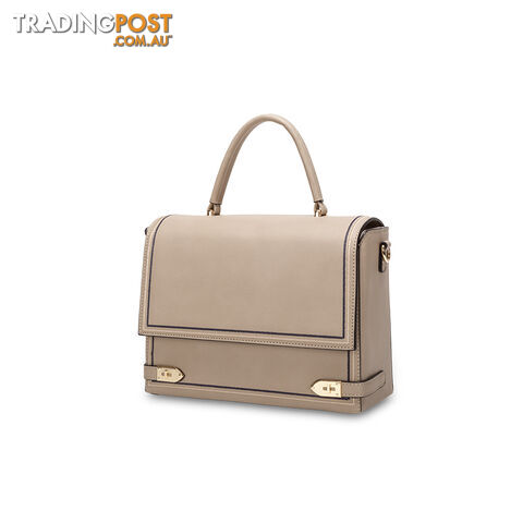 BINA Beige Womens Satchel Everyday  Handbag