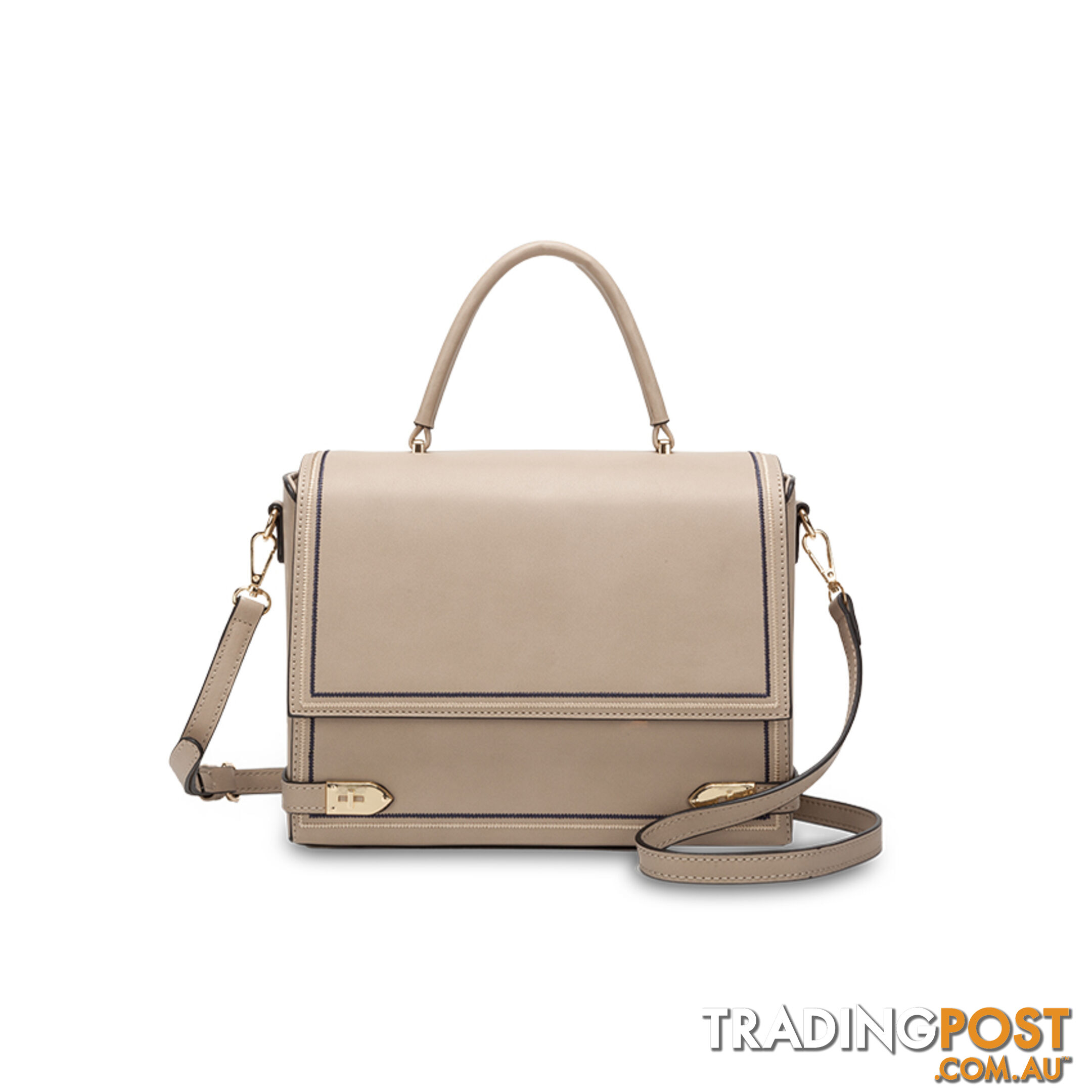 BINA Beige Womens Satchel Everyday  Handbag