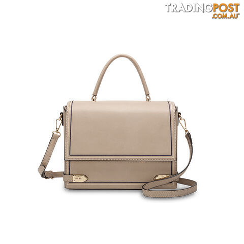 BINA Beige Womens Satchel Everyday  Handbag