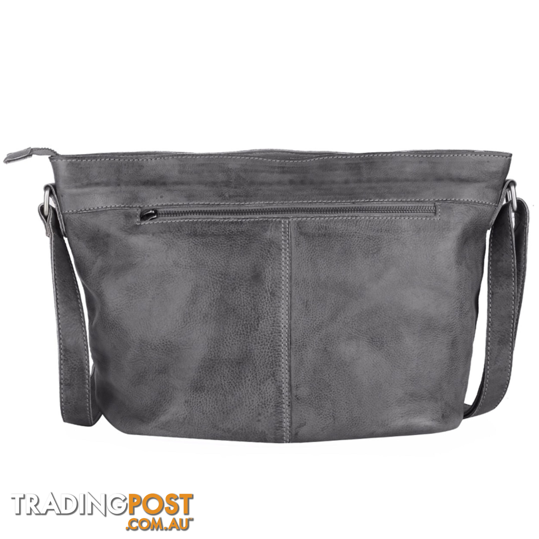 WEBSTER DARK GREY GENUINE LEATHER LADIES HANDBAG