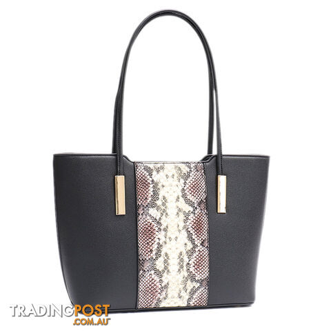 AIR BLACK VEGAN LEATHER LADIES HANDBAG - photo 3 of 4