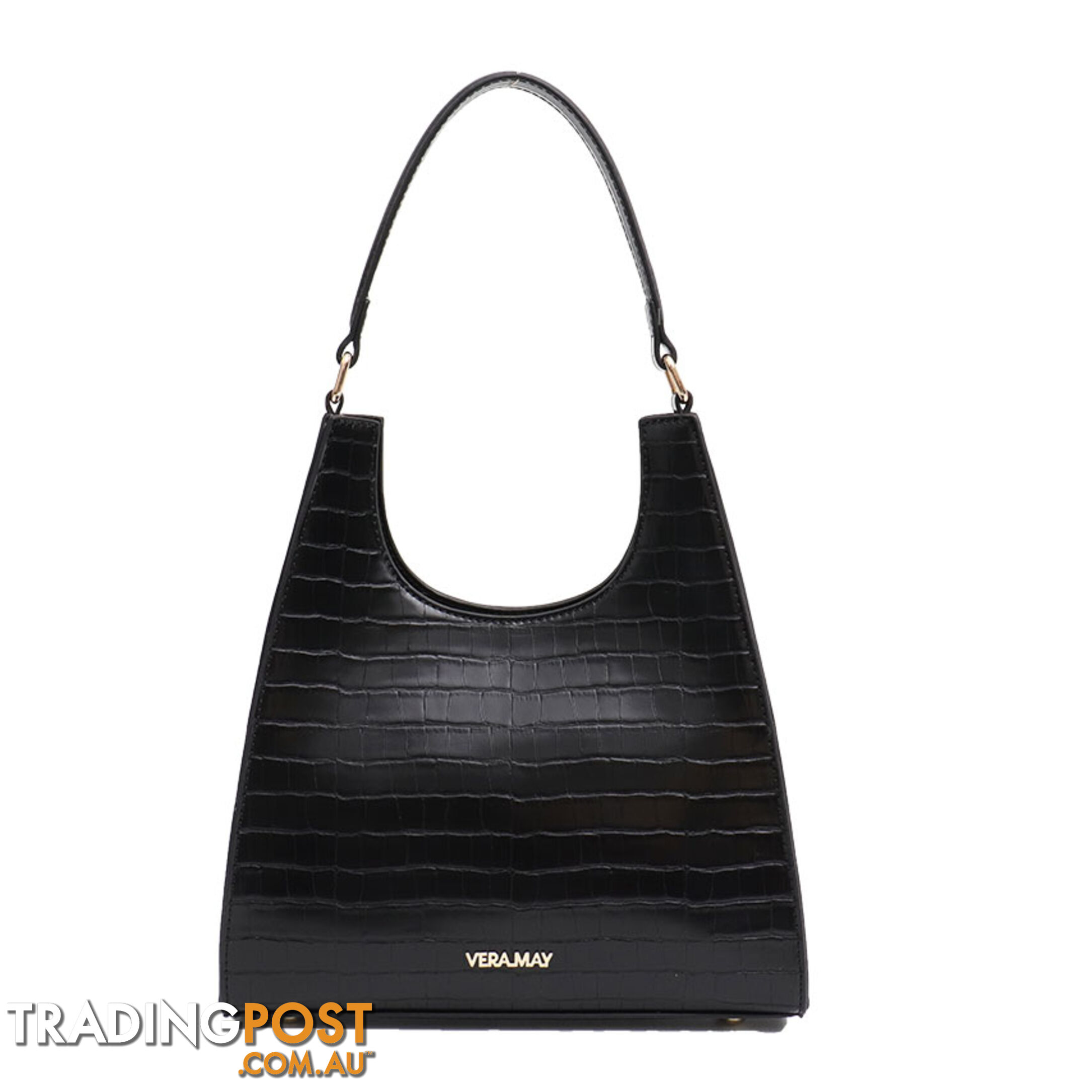 ASHLEY BLACK FAUX LEATHER WOMENS HANDBAG