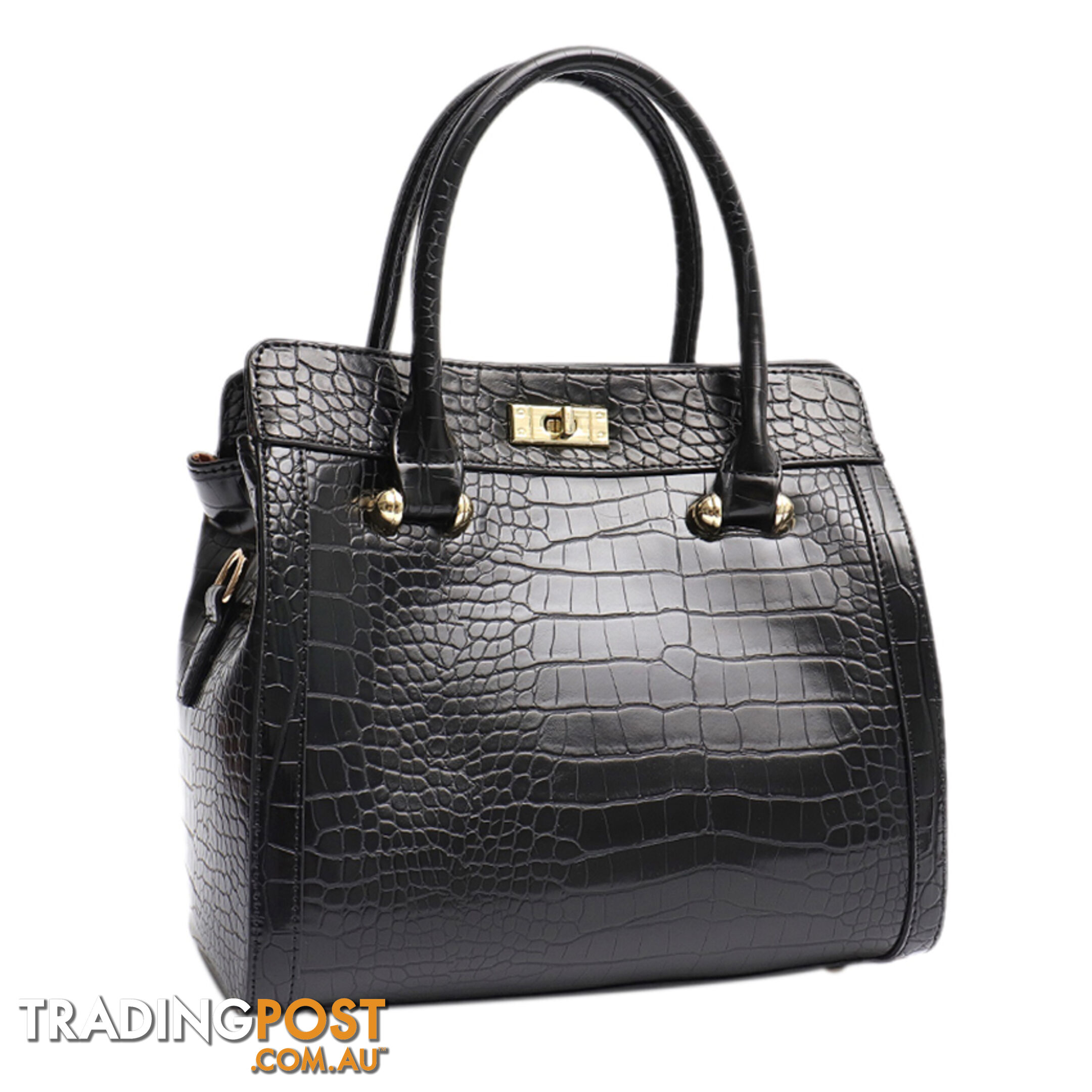 CORIN BLACK VEGAN LEATHER LADIES HANDBAG