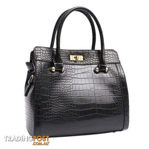 CORIN BLACK VEGAN LEATHER LADIES HANDBAG