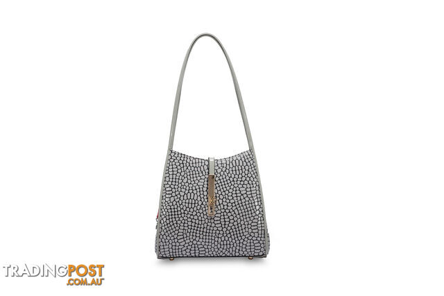 Mayfair Grey Ladies Structured Satchel Shoulder Handbag