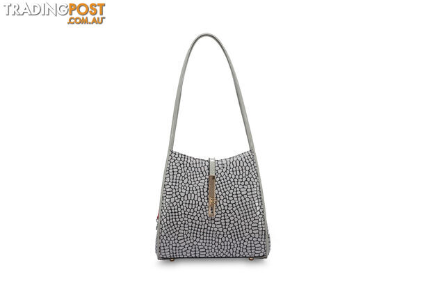 Mayfair Grey Ladies Structured Satchel Shoulder Handbag