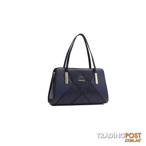 SHANNON NAVY VEGAN LEATHER LADIES HANDBAG