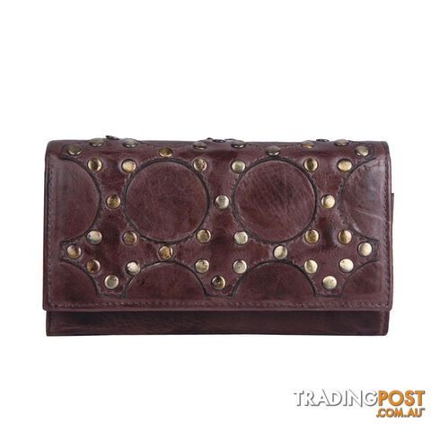 BELA Brown Genuine Leather Womens Wallet
