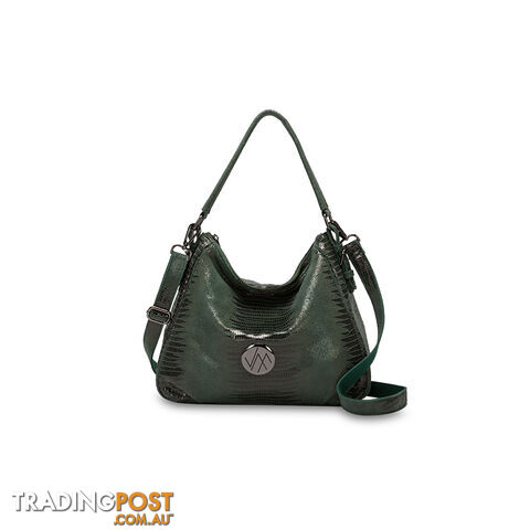SUSI Khaki Green Genuine Leather Womens Tote Handbag