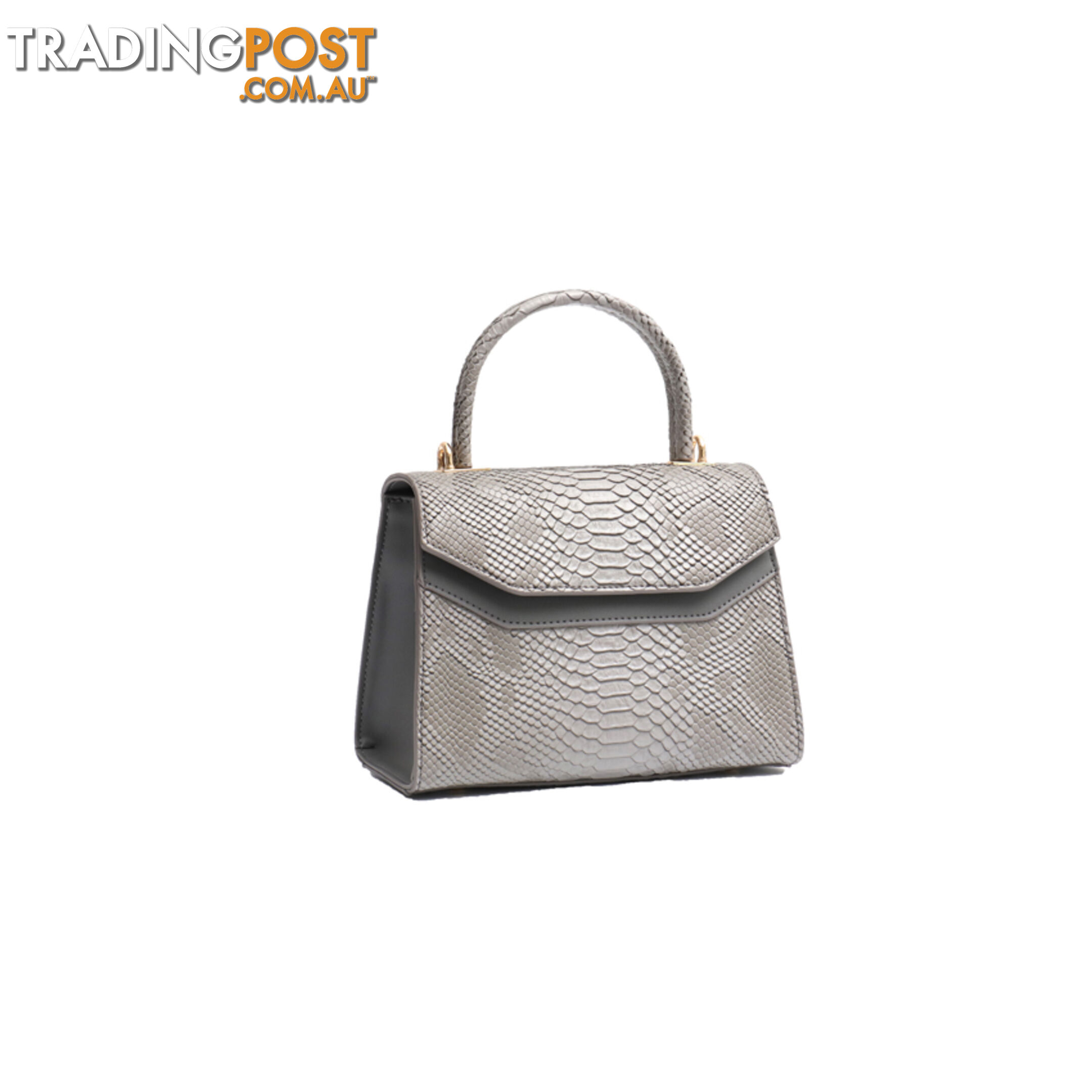 NYA GREY CROC VEGAN LEATHER LADIES HANDBAG