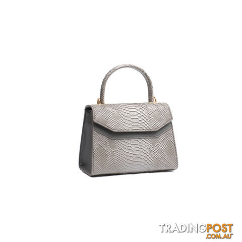 NYA GREY CROC VEGAN LEATHER LADIES HANDBAG