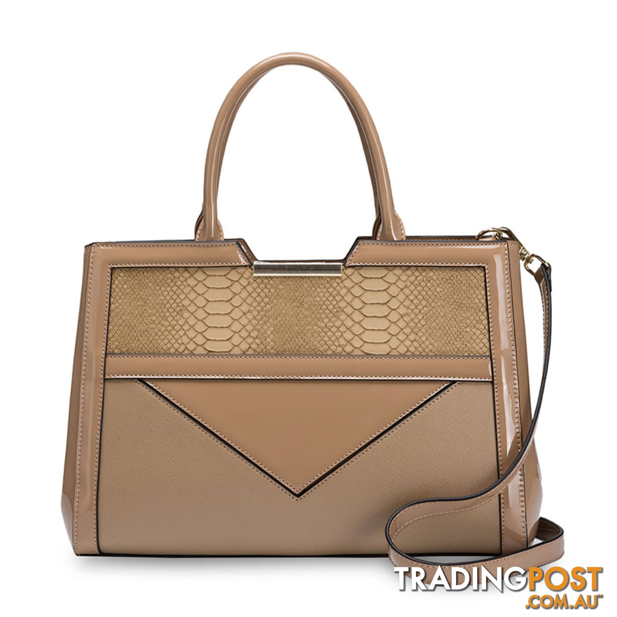 Pepper Taupe Beige Womens Satchel Handbag