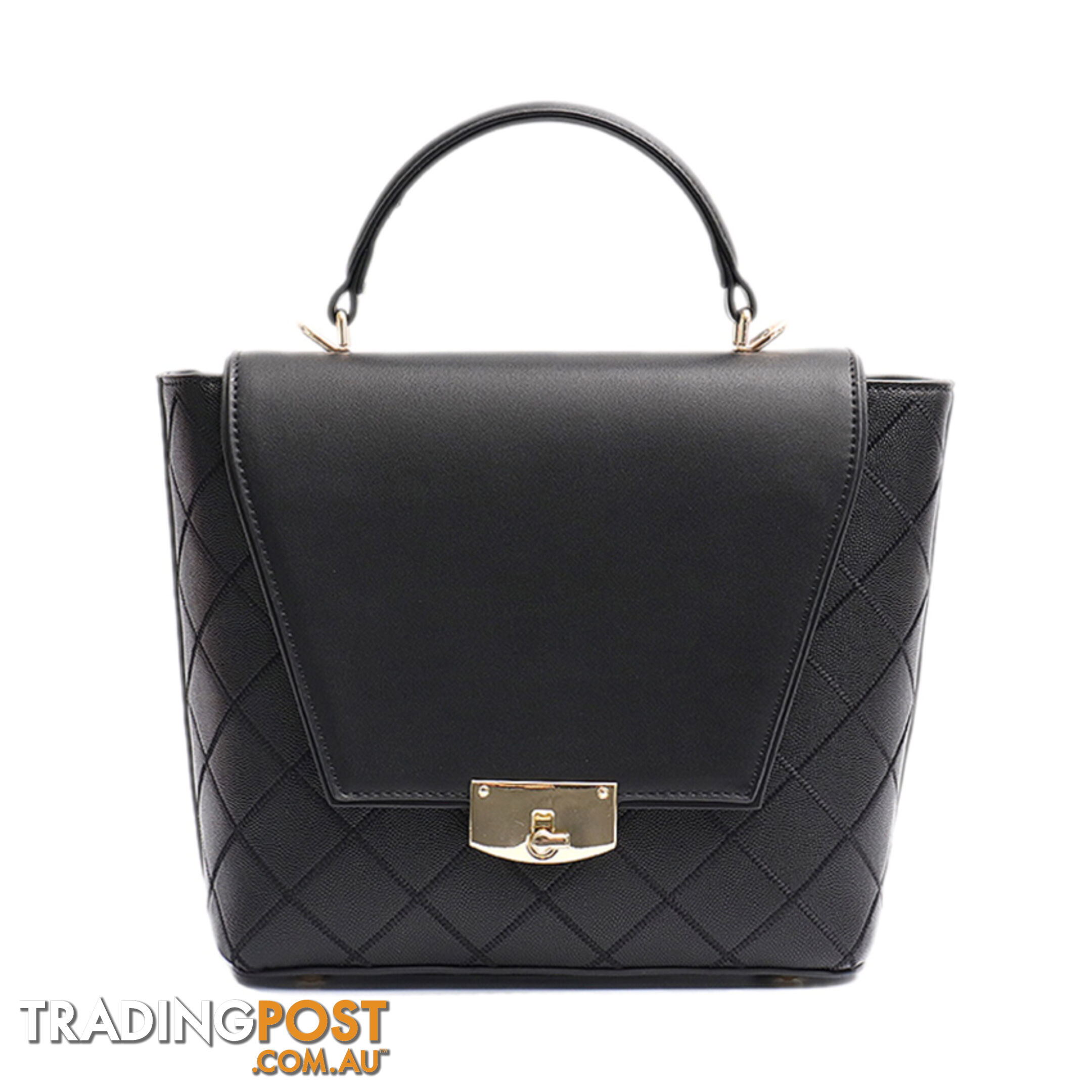 ARABELLA BLACK VEGAN LEATHER LADIES HANDBAG