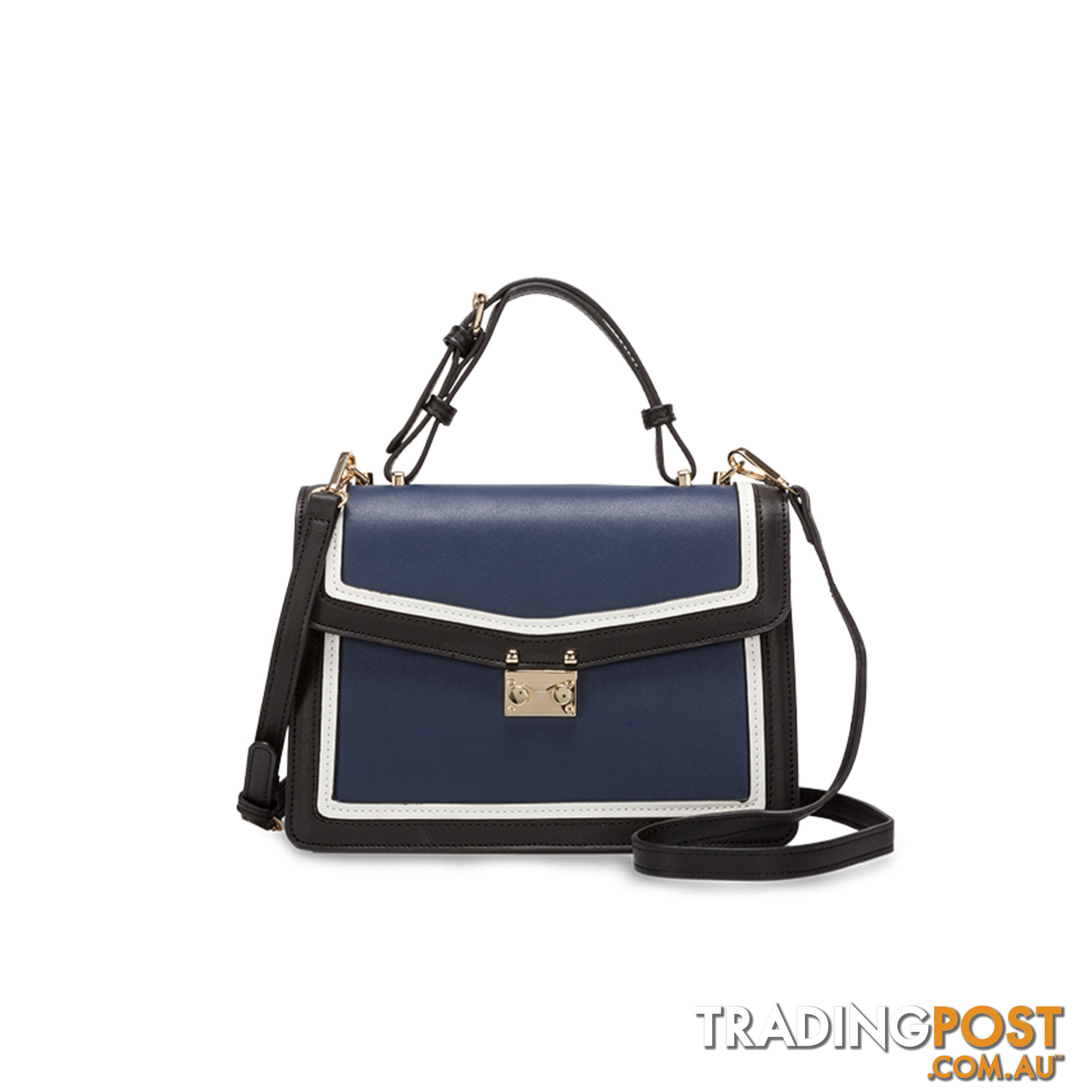 CUBITT Navy Womens Satchel Handbag