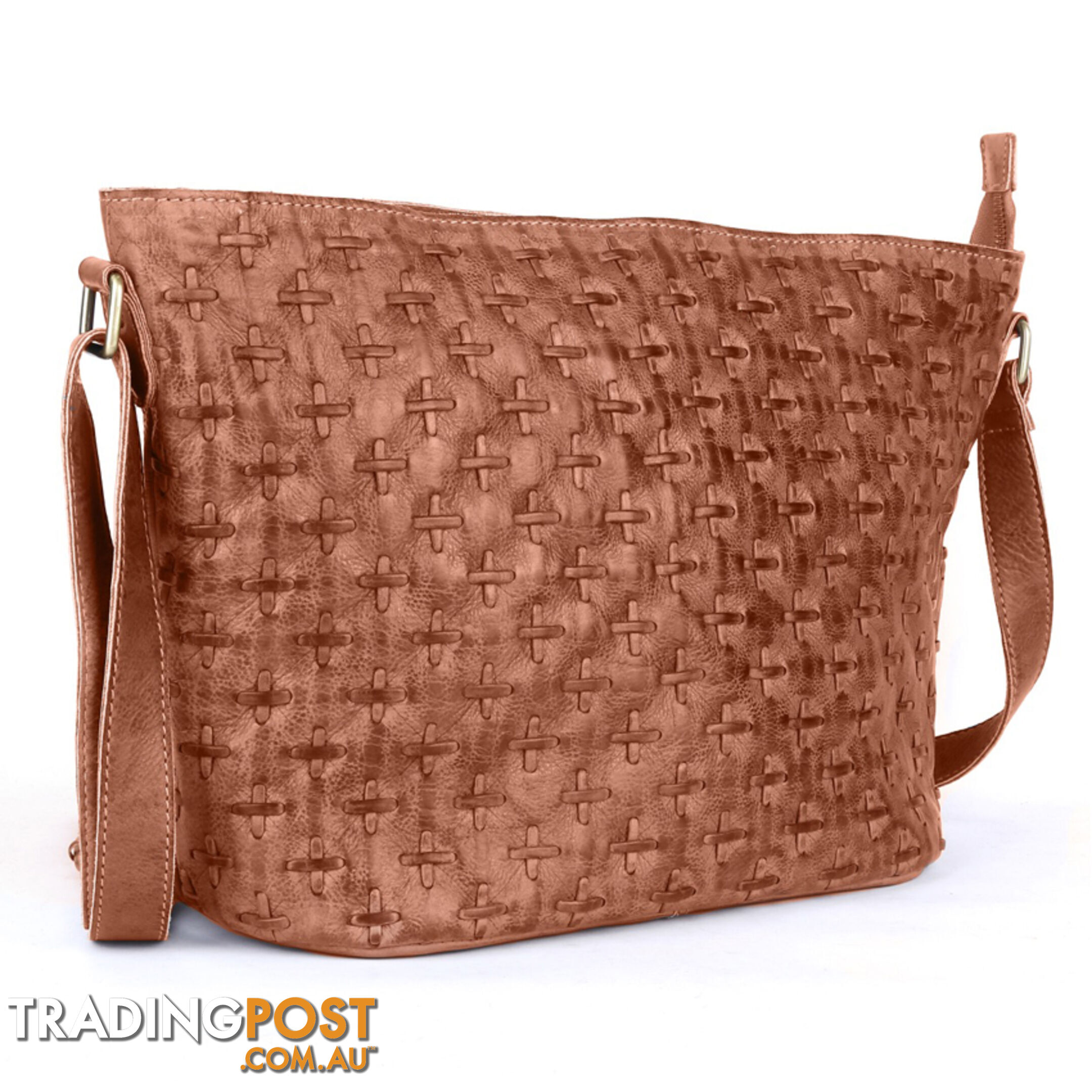 WEBSTER TAN GENUINE LEATHER LADIES HANDBAG