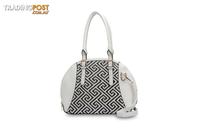 Bano White Satchel Women's Handbag