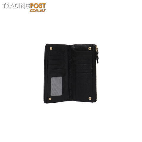 POPPY Black Soft Genuine Leather Wallet