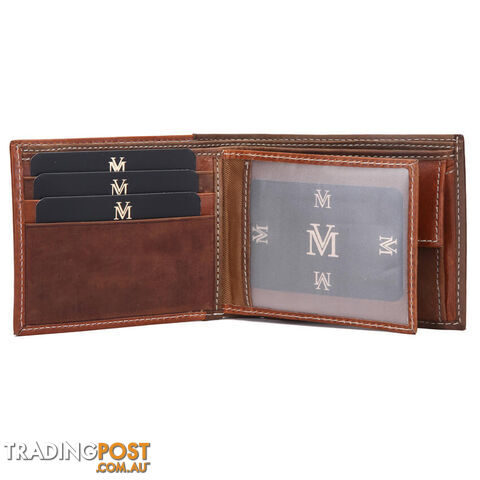 MS1 GENUINE COWHIDE LEATHER MENS SPORT WALLET