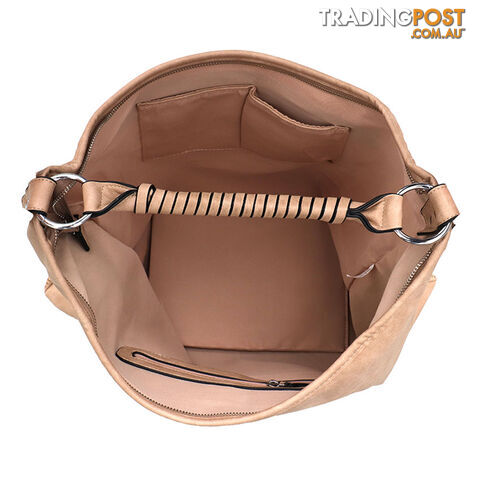 VIBRANT PINK VEGAN LEATHER WOMENS HANDBAG - photo 2 of 3