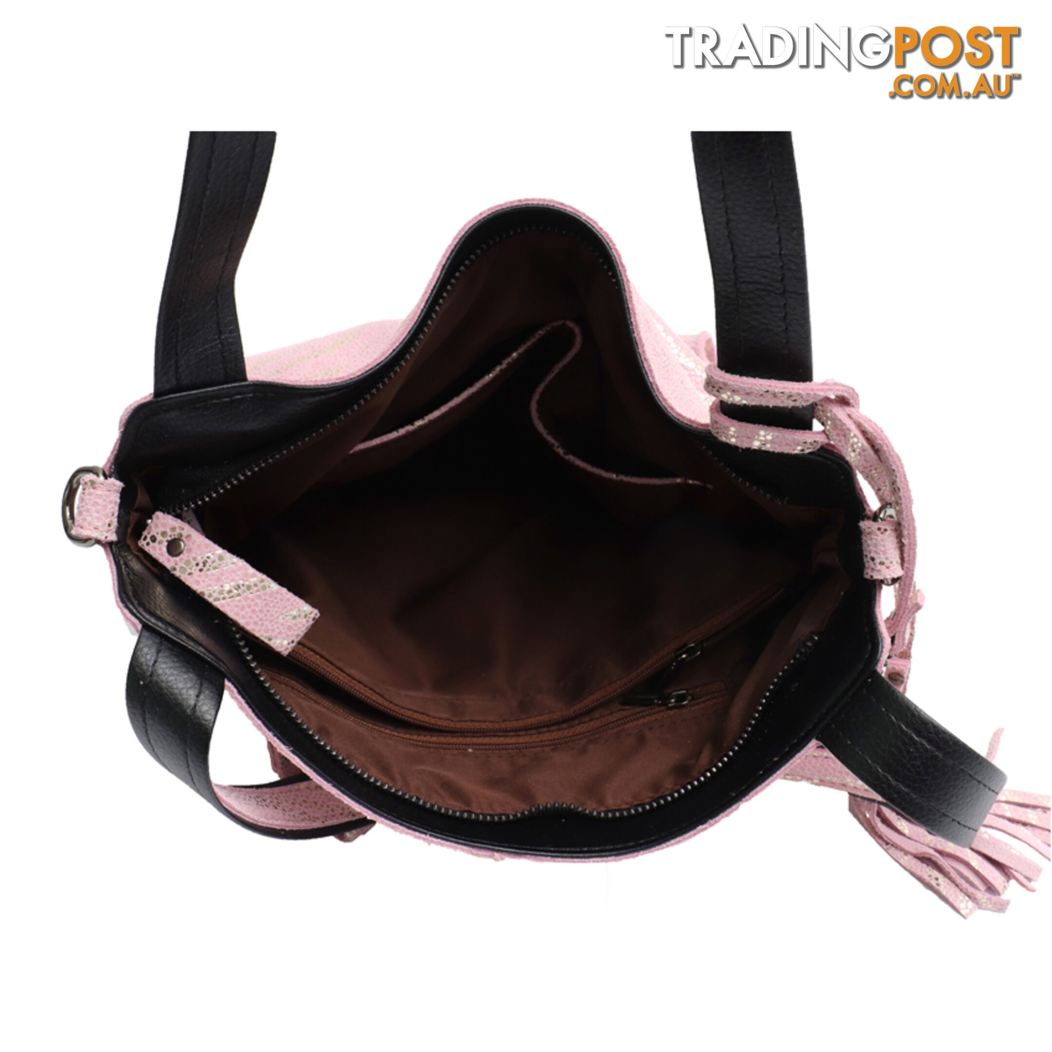 SERENITY PINK GENUINE LEATHER LADIES HANDBAG