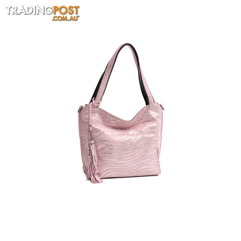 SERENITY PINK GENUINE LEATHER LADIES HANDBAG