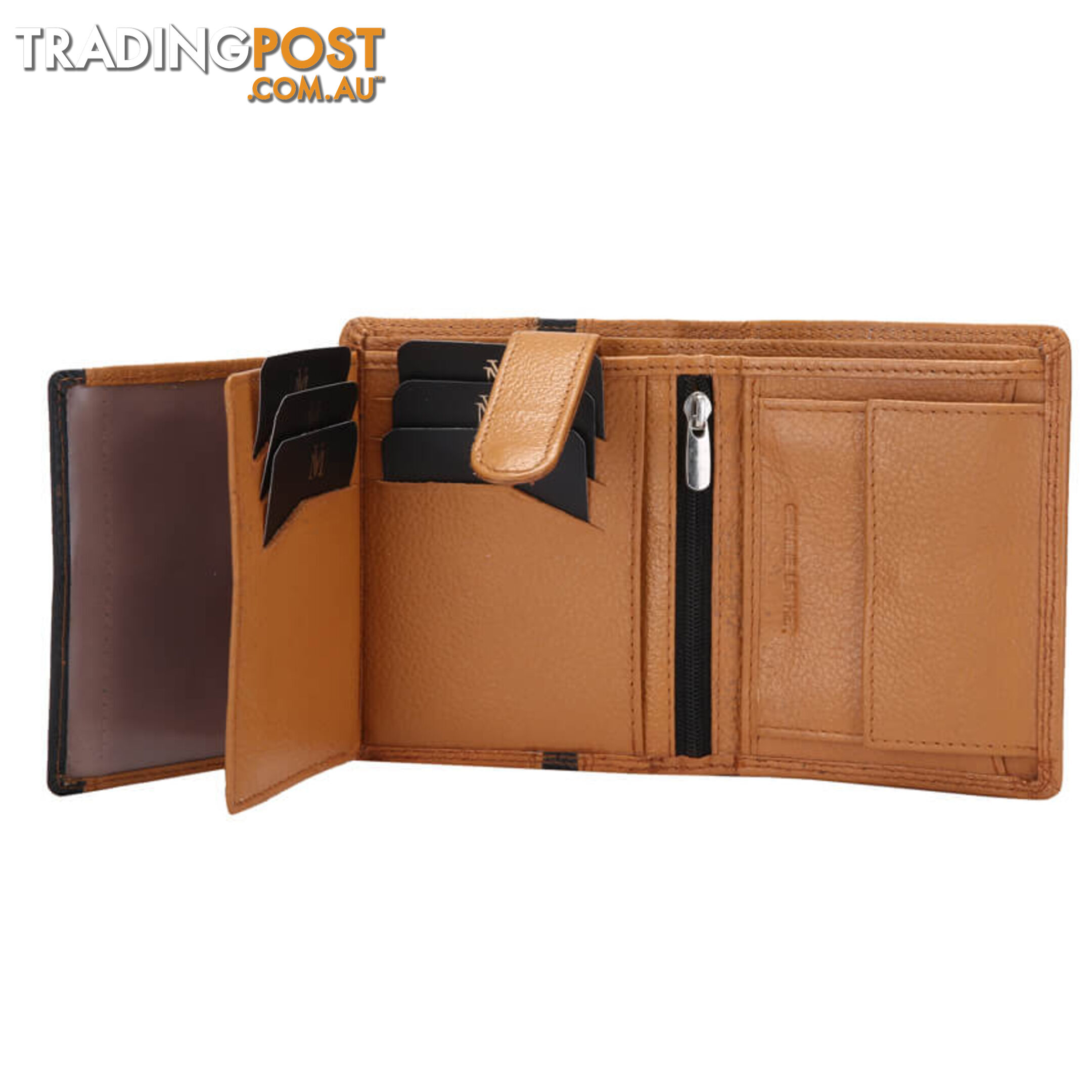 MS2 GENUINE COWHIDE LEATHER MENS SPORT WALLET