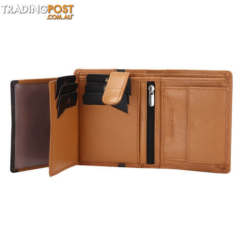 MS2 GENUINE COWHIDE LEATHER MENS SPORT WALLET