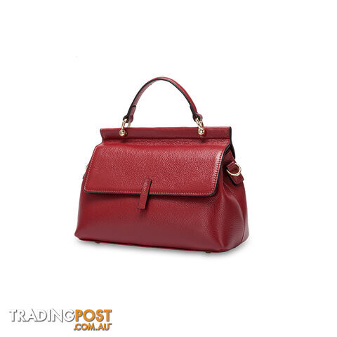 TENERIFE RED GENUINE LEATHER WOMENS HANDBAG