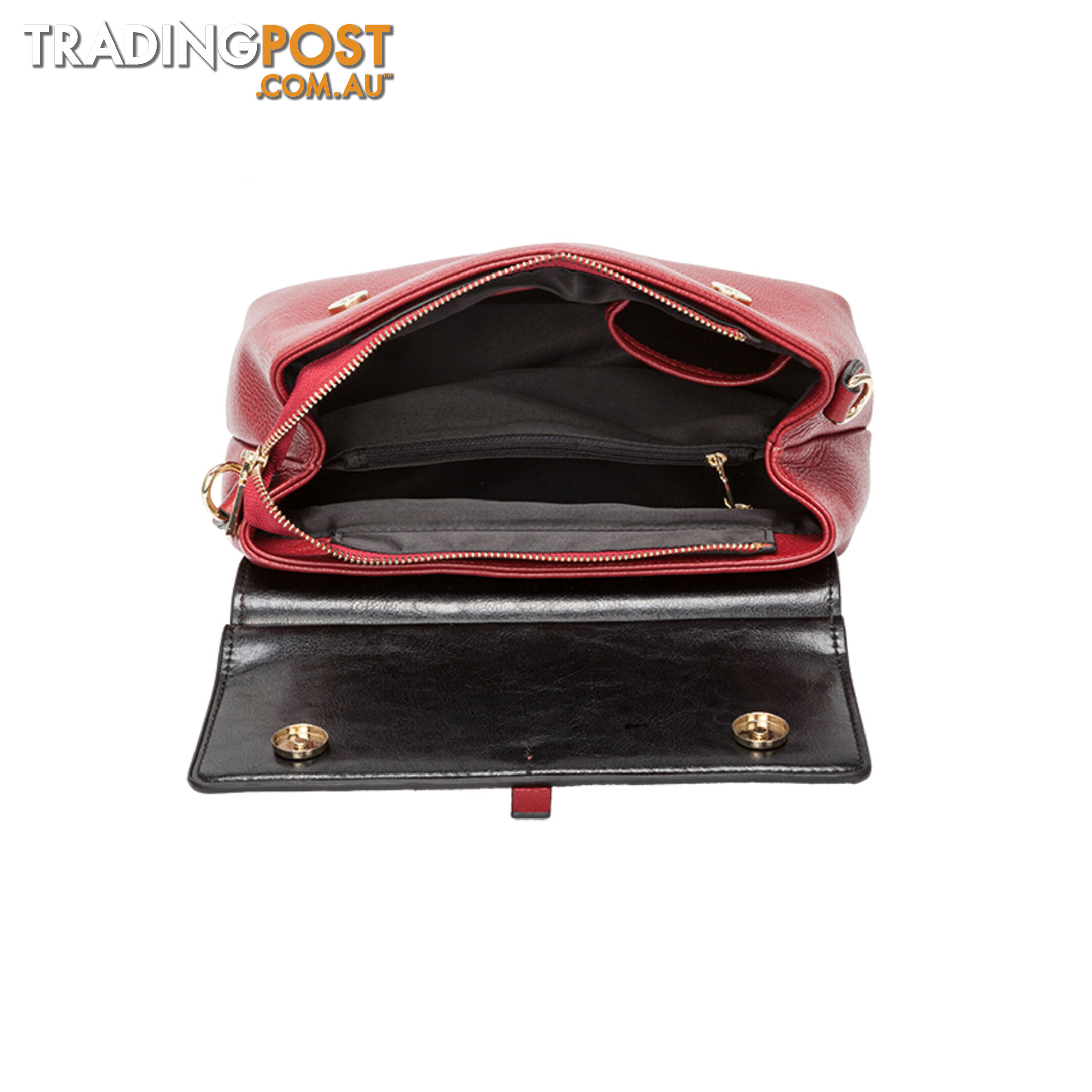 TENERIFE RED GENUINE LEATHER WOMENS HANDBAG