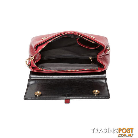 TENERIFE RED GENUINE LEATHER WOMENS HANDBAG