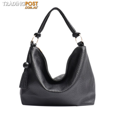 FARRYN BLACK VEGAN LEATHER LADIES HANDBAG