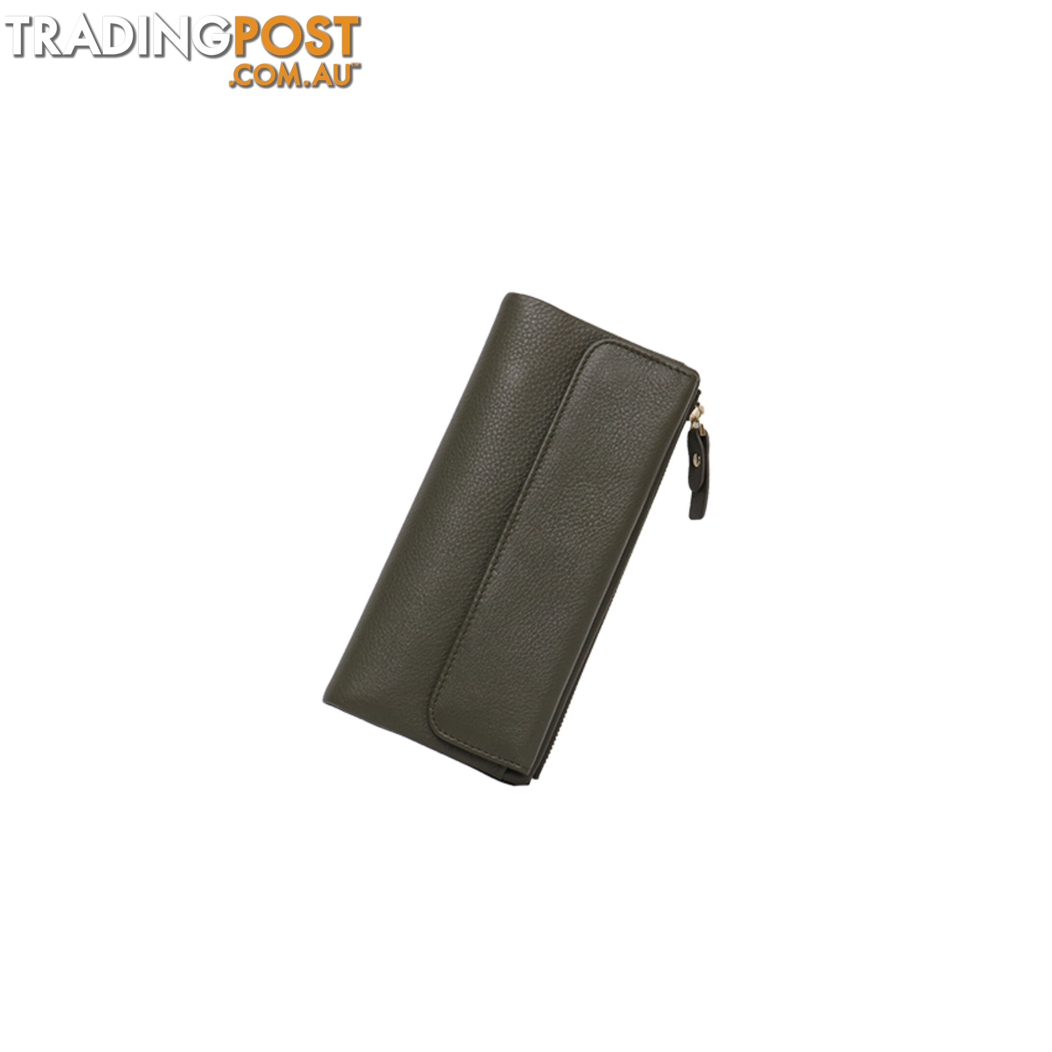 POPPY Olive Green Soft Genuine Leather Wallet