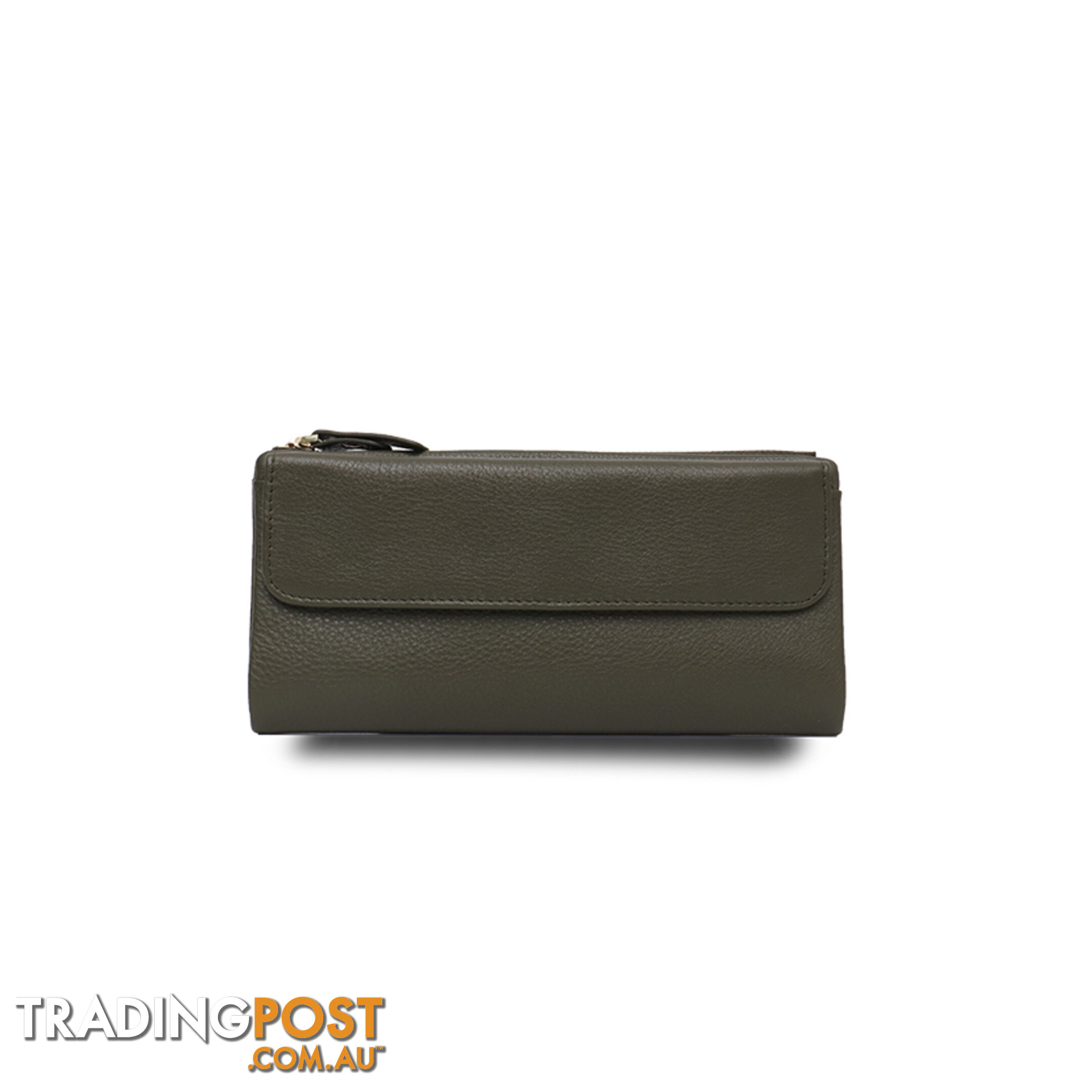 POPPY Olive Green Soft Genuine Leather Wallet