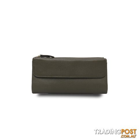 POPPY Olive Green Soft Genuine Leather Wallet