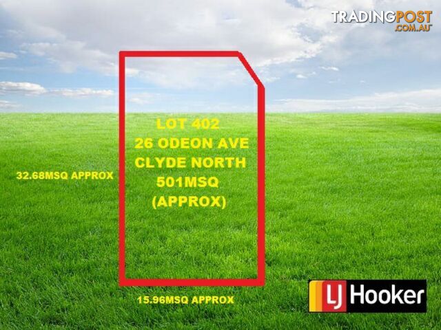 Lot LOT 402/26 ODEON AVE CLYDE NORTH VIC 3978