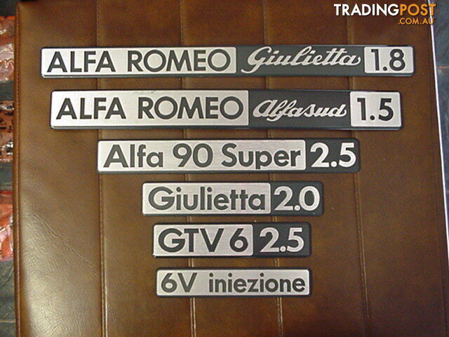 Alfa Romeo GTV GTV6 Giulietta 90 Alfasud 6V Iniezione Badge Logo Emblem Script...