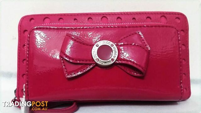Mimco MIM Bow XL Wallet Clutch in Schiaparelli Pink BNWT RRP $569