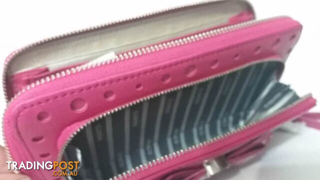 Mimco MIM Bow XL Wallet Clutch in Schiaparelli Pink BNWT RRP $569 - photo 3 of 3
