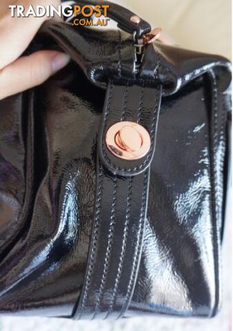 Mimco Large Patent Turnlock Zip Top Bag BNWT - photo 5 of 9
