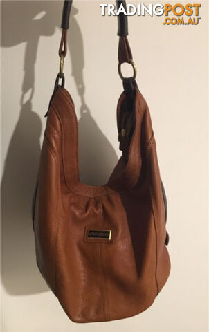 Jimmy Choo Inspired Brown Leather Bucket Handbag