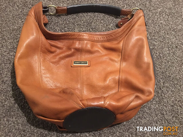 Jimmy Choo Inspired Brown Leather Bucket Handbag - photo 2 of 5